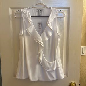 White House Black market white ruffle blouse